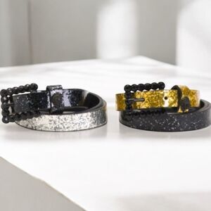 Kurt Geiger Glitter 2 piece Belts